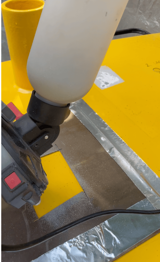Test coating verwijderen, start