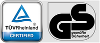 TÜV Rheinland certified, GS mark